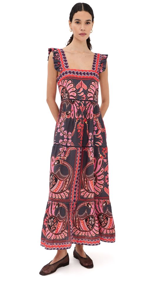 Sybill Dress Black Pink Multicolor