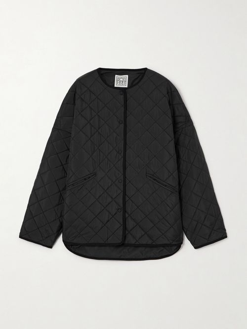 Quilted Recycled-shell Jacket - Black