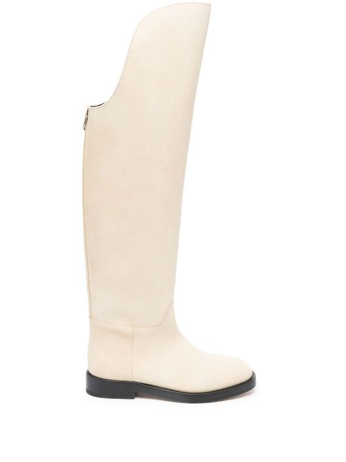 Suede riding boots - Neutrals