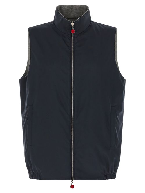 Double-Sided Cotton Vest — Blue