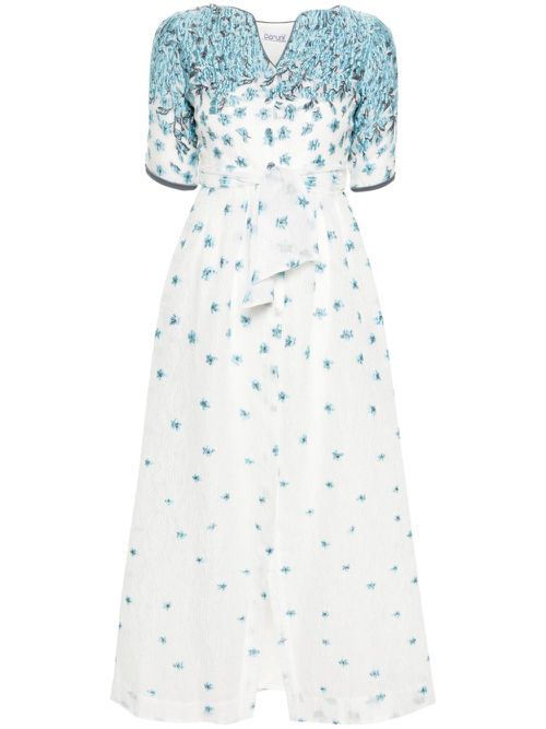 Lobelia floral-appliqué maxi dress - Blue