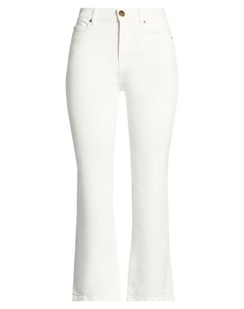 Denim Woman Jeans White Size 27 Cotton, Elastomultiester, Elastane