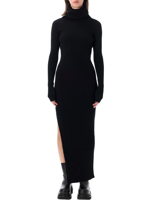Ribbed Mini Dress with Draped Detail