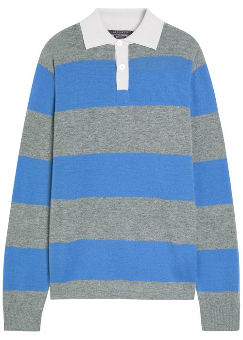 Striped Cashmere Rugby top