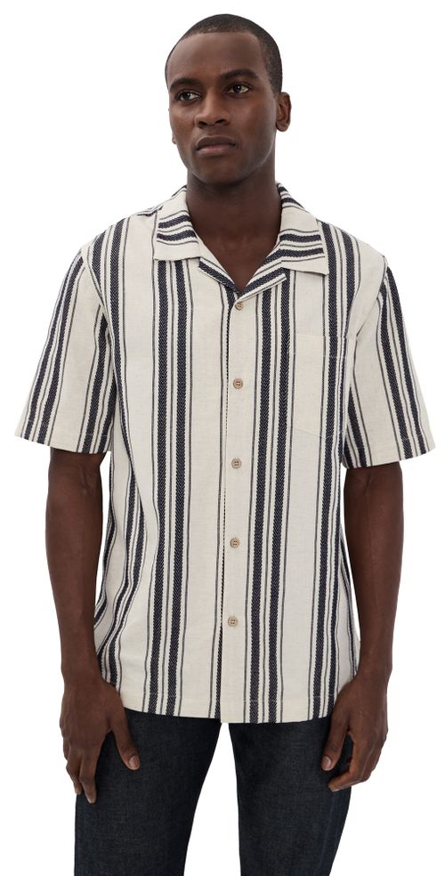 Aloha Dobby Bands Shirt Natural