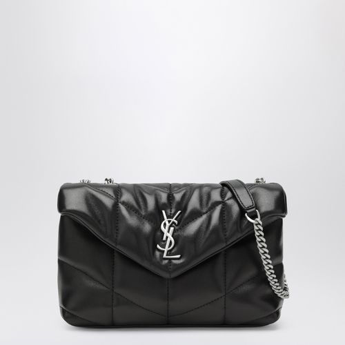 Loulou mini puffer bag in quilted lambskin black