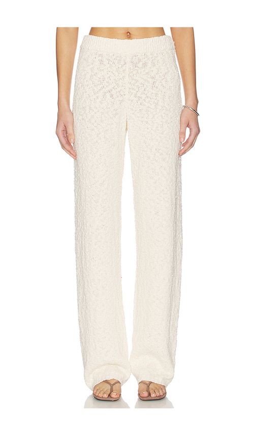 Tularosa Elio Lounge Pant in Ivory. L. Also in M, S, XL