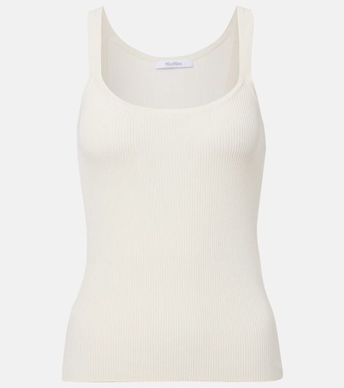 Helier ribbed-knit cotton-blend tank top