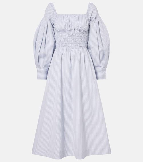 Josie striped cotton midi dress