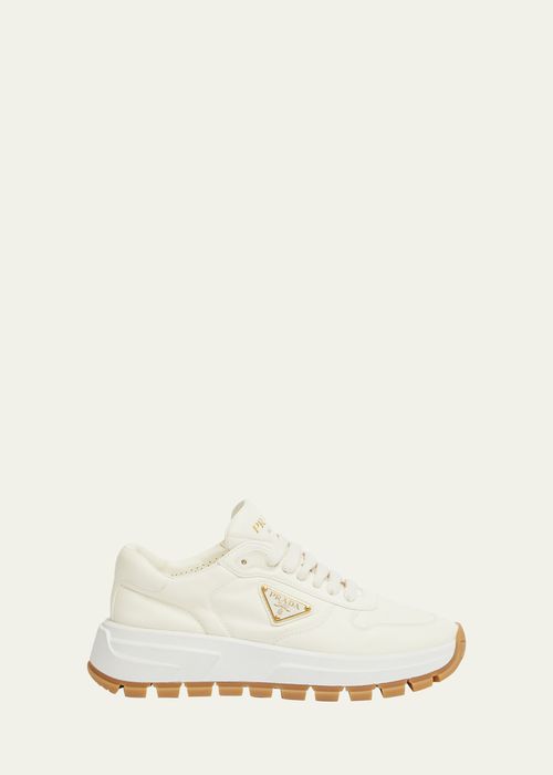 Leather Logo Runner Sneakers