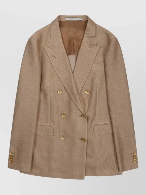 Tagliatore - double breasted suit jacket notch lape