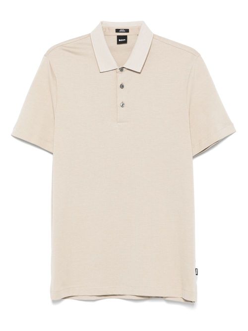 BOSS cotton polo shirt - Neutrals
