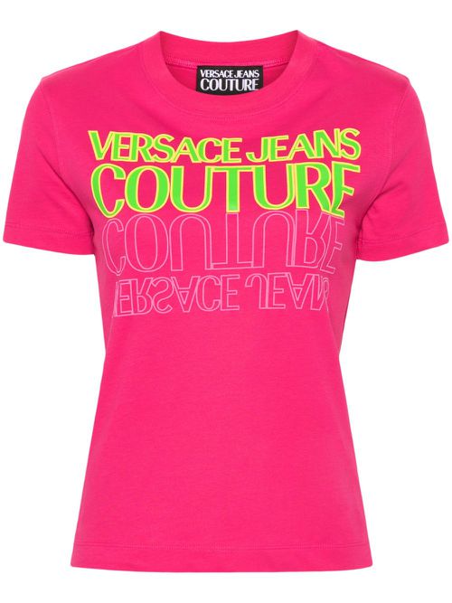 Logo-print cotton T-shirt - Pink