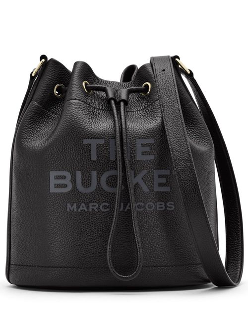The Leather Shoulder bucket bag - Black