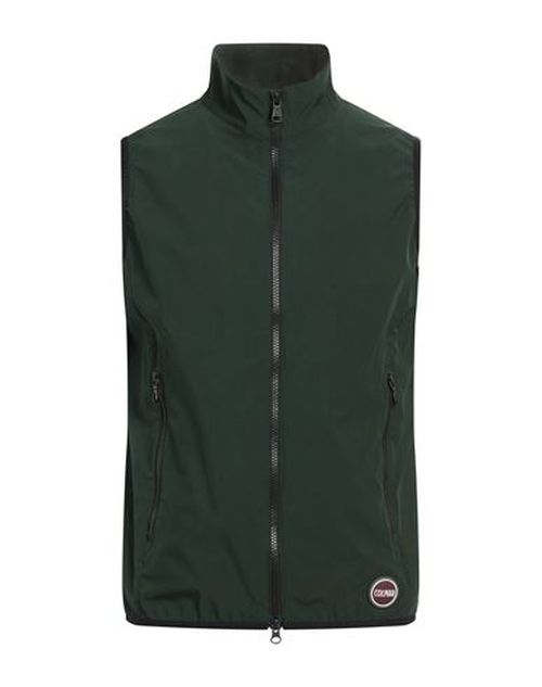 Man Vest Dark green Size 36 Polyester, Elastane