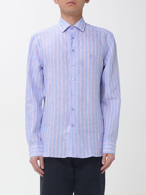 Shirt Men color Gnawed Blue