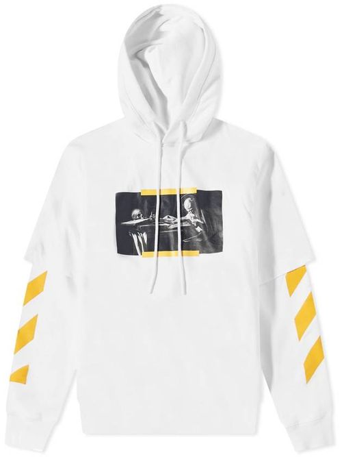 Caravaggio Arrows-print layered hoodie