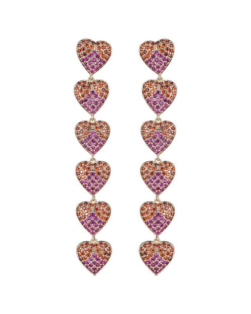 Cz Alice Heart Drop Earrings