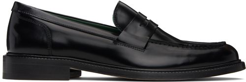 VINNY's Black Leather Townee Penny Loafers