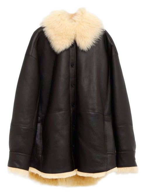 Leather shearling jacket