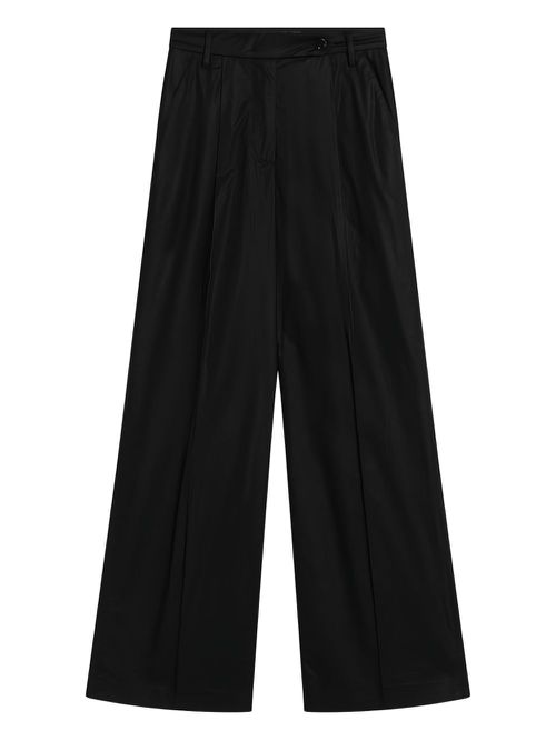 Pleat-detail trousers - Black