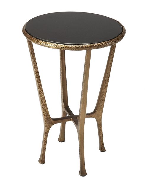 Flavio Metal & Stone End Table