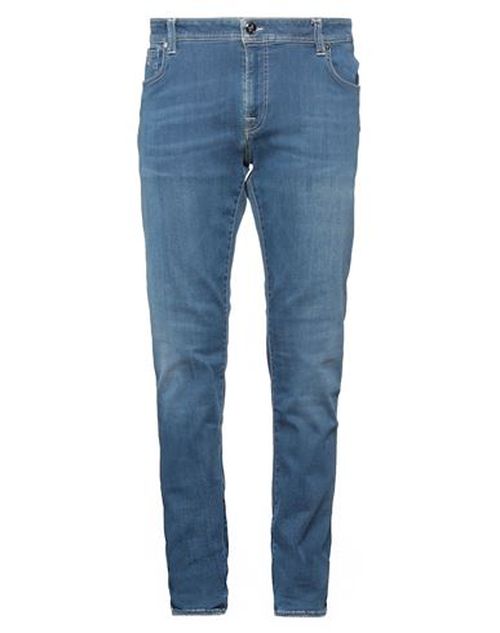 Man Jeans Blue Size 34 Cotton, Polyester, Elastane
