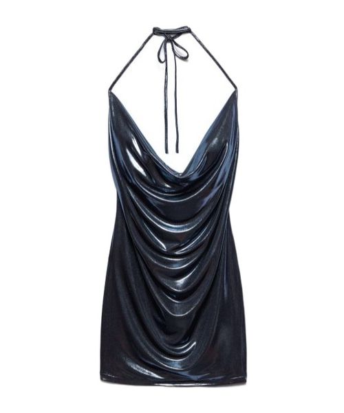 plunge dress mini Pramita Plunge Mini Dress in Jersey Burgundy , Halter Neck