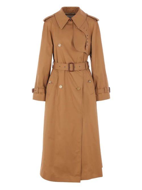 Brown Double Breasted Trench Coat