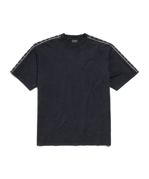 Men's Stripe T-shirt Medium Fit in Dirty White