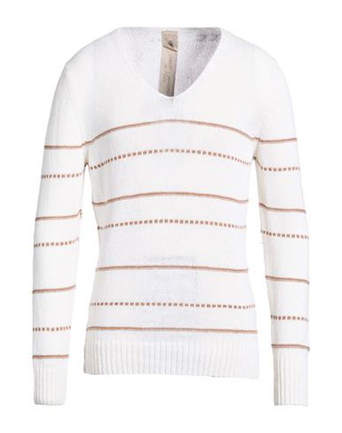 Man Sweater Cream Size 46 Bamboo, Linen, Hemp