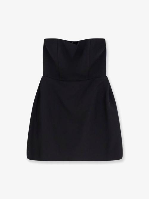 Structured Stays Mini Dress — Black