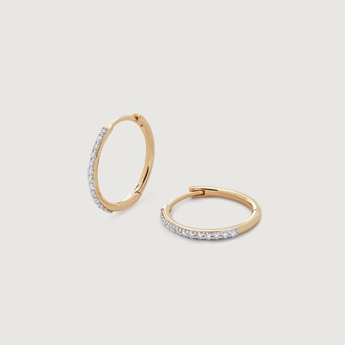 Gold Lab Grown Diamond Small Hoop Earrings Lab Grown Diamond