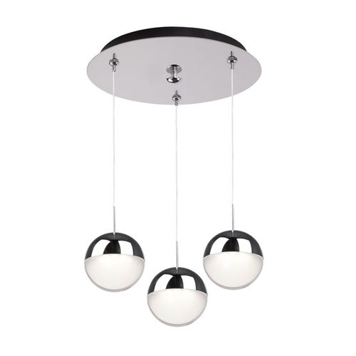 Chrome LED Pendant from the Pluto Collection