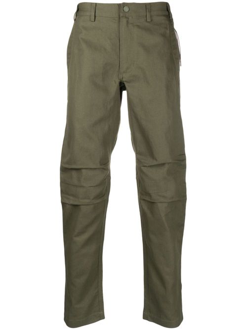 Logo-patch trousers - Green