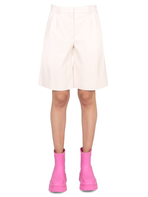 Faux Leather Bermuda Shorts