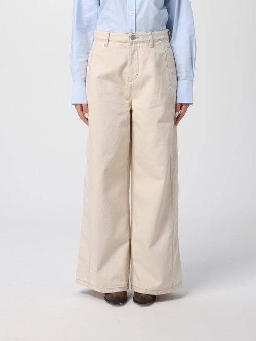 Jeans Woman color Beige