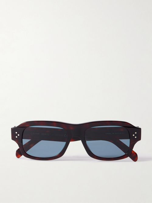Square-frame Tortoiseshell Acetate Sunglasses - Brown