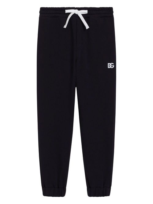 Dolce & Gabbana Kids logo-print casual trousers - Blue
