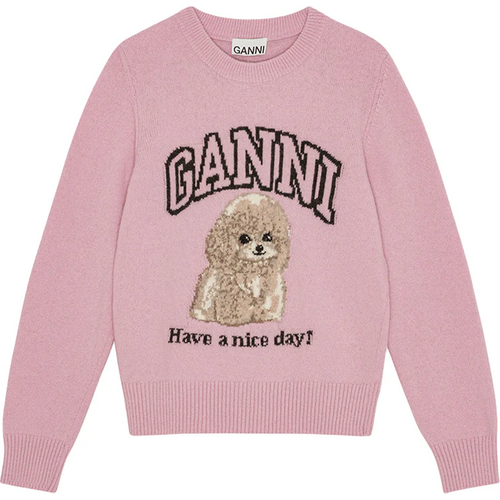 Ganni poodle jumper Chalk pink