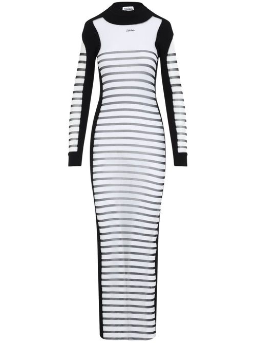 Striped dress - White