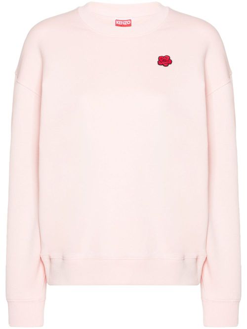 Boke Flower-patch cotton sweatshirt - Pink