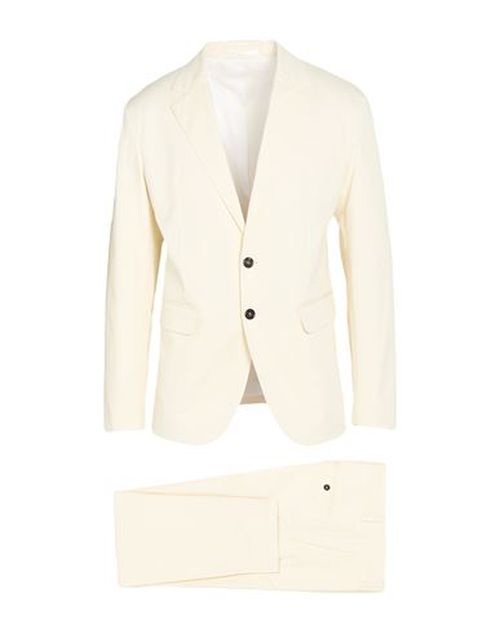 Man Suit Cream Size 38 Cotton, Elastane