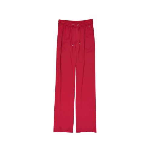Acetate-Viscose Trousers — Red