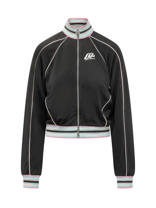 Black Solid Mock Collar Jacket