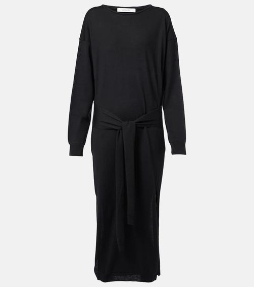 Belted sweater dress