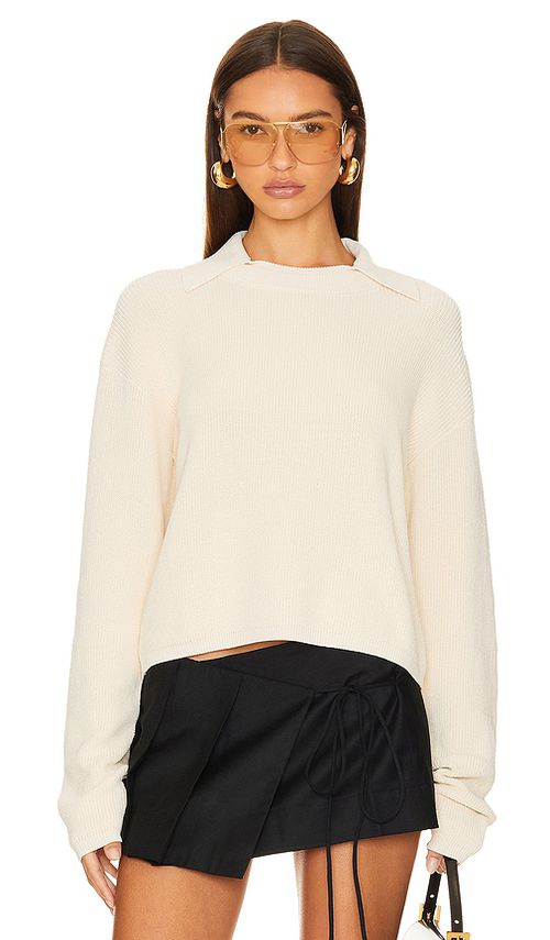 Aya Muse Keri Top in Cream - Cream. L also in