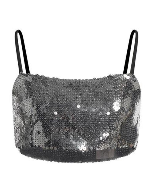 Woman Top Silver Size 2 Polyester