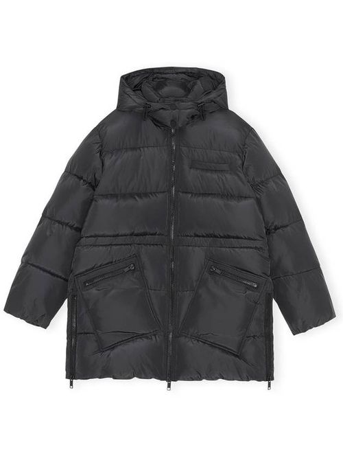 Oversize midi puffer jacket - Black