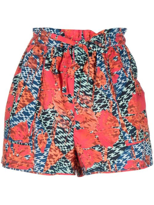 Edlyn high-waist mini shorts - Red